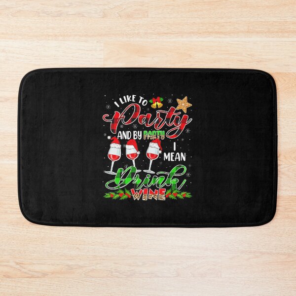 Item preview, Party Drink Wine Santa Hat Glasses Holiday Humor designed and sold by RoseMorrison.