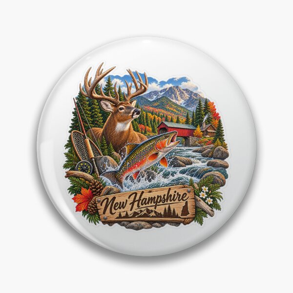Item preview, New Hampshire Hunting & Fishing designed and sold by Whimspired By Paxx.