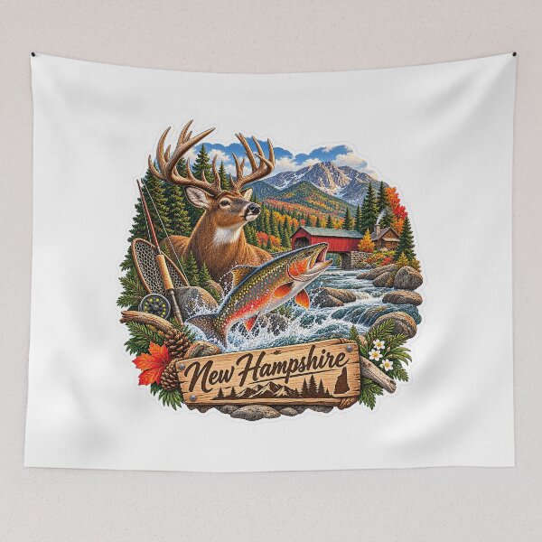 Item preview, New Hampshire Hunting & Fishing designed and sold by Whimspired By Paxx.