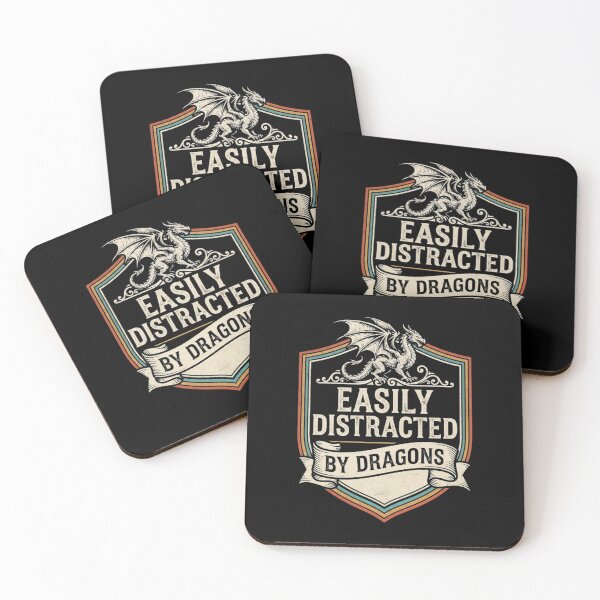 Item preview, Easily Distracted by Dragons Funny Fantasy Lover Design designed and sold by Ostericaimusa.