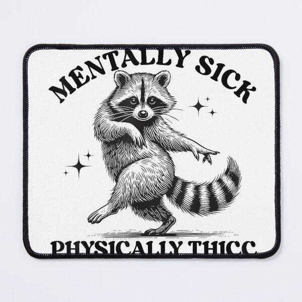 Item preview, Funny Retro Mentally Sick But Physically Thicc Mentally Sick T-Shirt designed and sold by Winkmark.