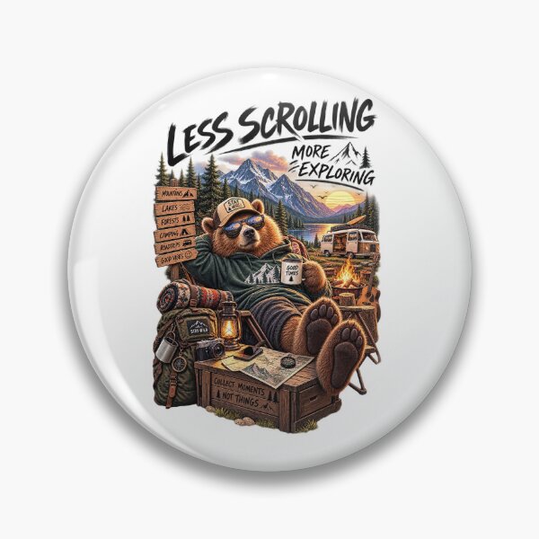 Item preview, Less Scrolling More Exploring Bear designed and sold by Joniba-Svz.