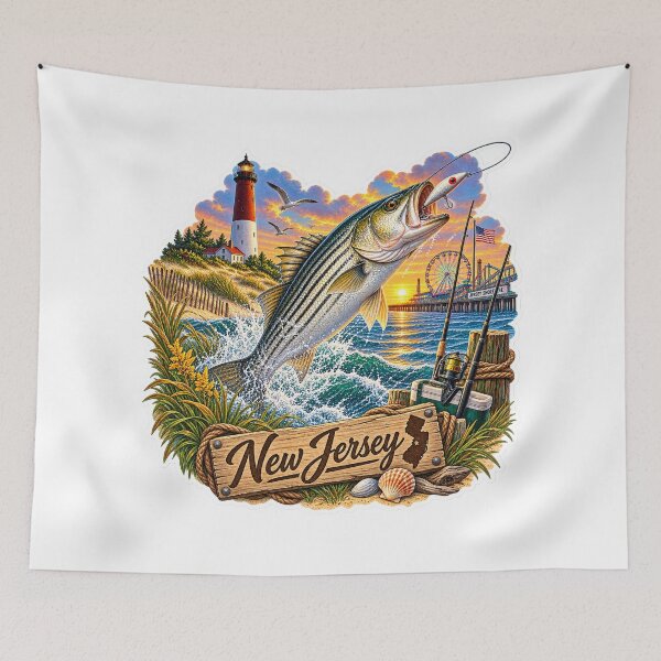 Item preview, New Jersey Hunting & Fishing designed and sold by Whimspired By Paxx.