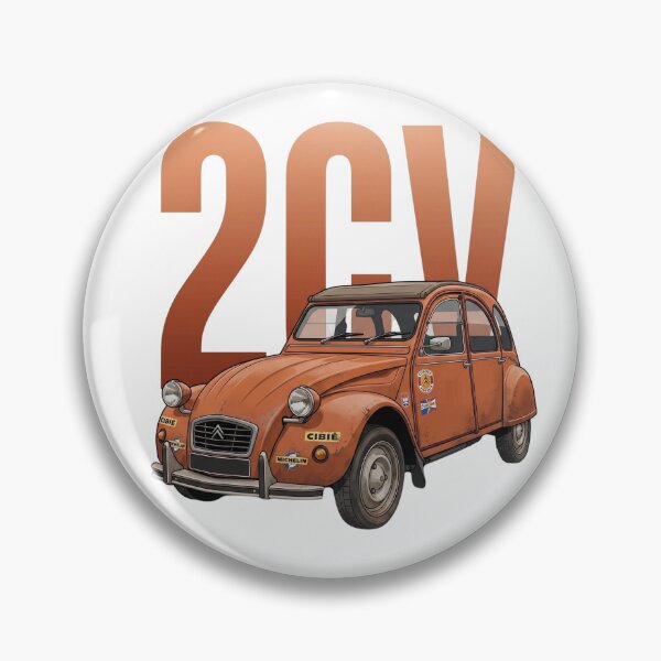 Item preview, Orange Citroën 2CV Classic Vintage French Rally Car Vector Art designed and sold by Motorline44.