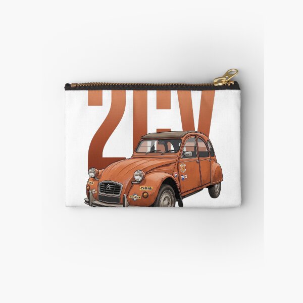 Item preview, Orange Citroën 2CV Classic Vintage French Rally Car Vector Art designed and sold by Motorline44.