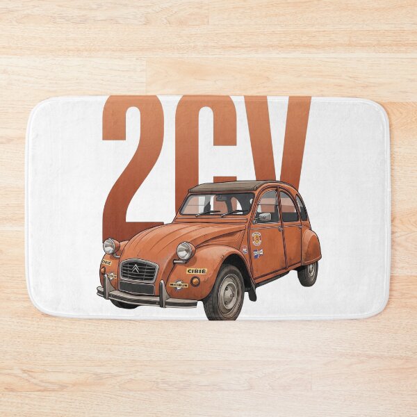 Artikelvorschau, Oranger Citroën 2CV Klassischer französischer Oldtimer-Rallyewagen (Vektorgrafik) entworfen und verkauft von Motorline44.
