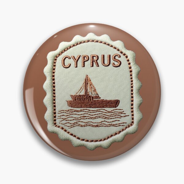 Item preview, Cyprus Travel Patch Sailing Ship Embroidered Stamp designed and sold by tiigerdad.