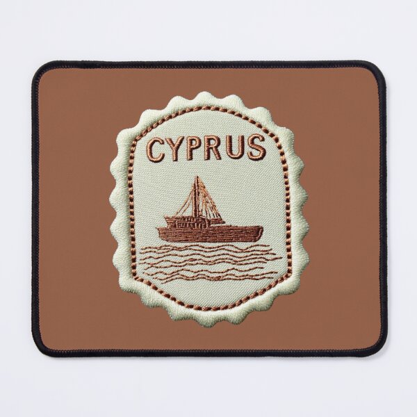 Item preview, Cyprus Travel Patch Sailing Ship Embroidered Stamp designed and sold by tiigerdad.