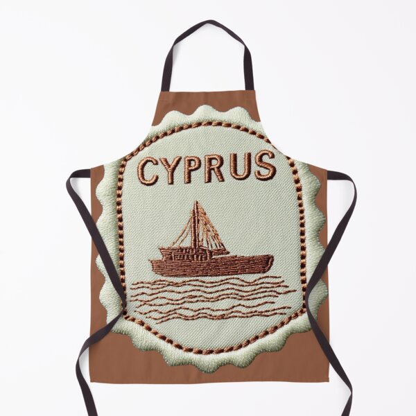Item preview, Cyprus Travel Patch Sailing Ship Embroidered Stamp designed and sold by tiigerdad.