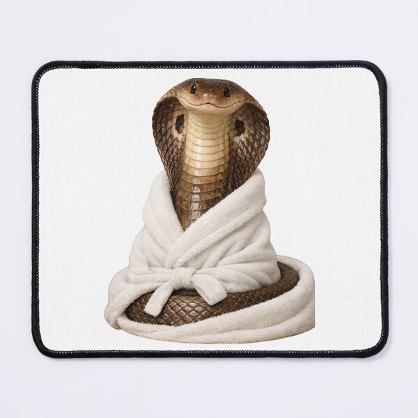 Item preview, Cozy Indian Cobra in a Bathrobe designed and sold by Sillytoe.