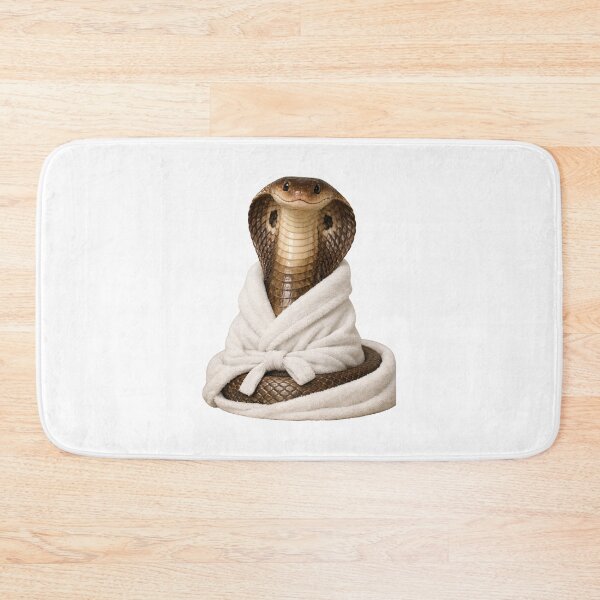 Item preview, Cozy Indian Cobra in a Bathrobe designed and sold by Sillytoe.