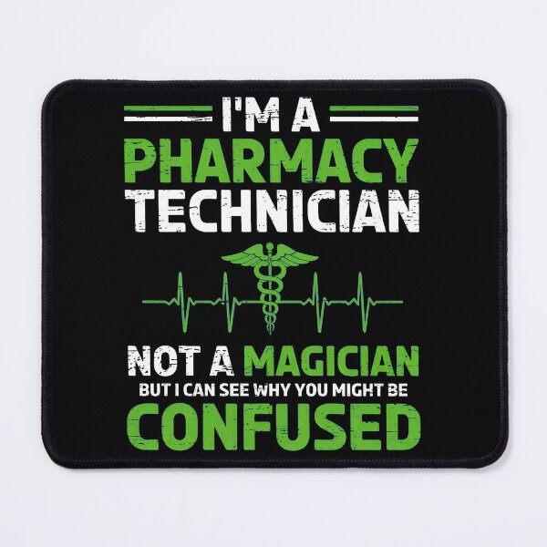Item preview, Pharmacy Technician Not Magician Funny Caduceus Heartbeat designed and sold by SamsonJord.