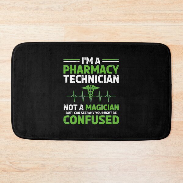 Item preview, Pharmacy Technician Not Magician Funny Caduceus Heartbeat designed and sold by SamsonJord.