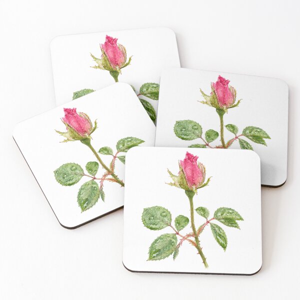 Item preview, Pink Rosebud Botanical Watercolor designed and sold by Shew Gallery.