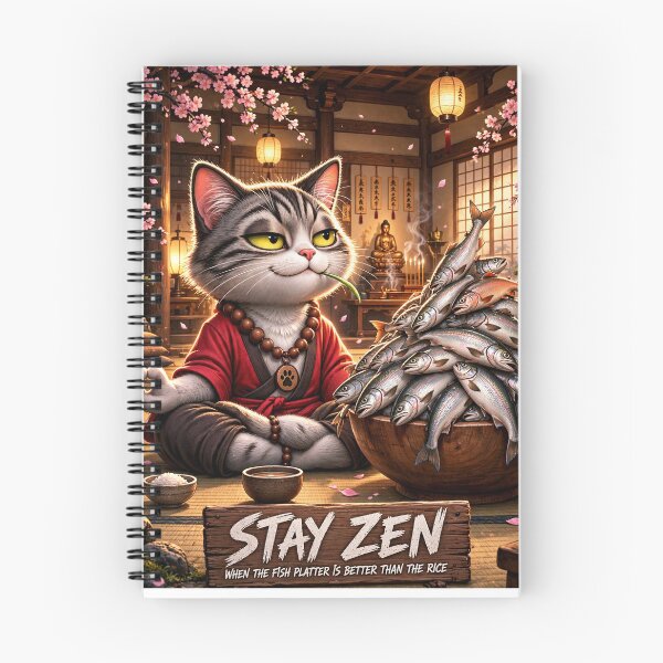 Artikelvorschau, Stay Zen Funny Cat – Wenn die Fischplatte besser ist als der Reis entworfen und verkauft von Csaba1983.