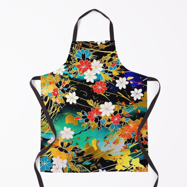 Item preview, Japanese Fantasy Floral Art - Vibrant Red and Golden designed and sold by DEC02.