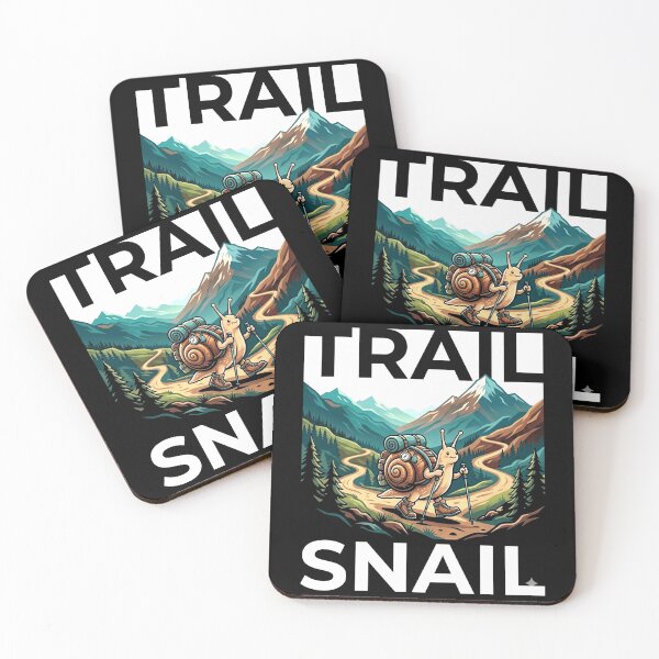 Item preview, Trail Snail Funny Hiking Adventure Mountain Lover Outdoor Design designed and sold by MiALopezArt.