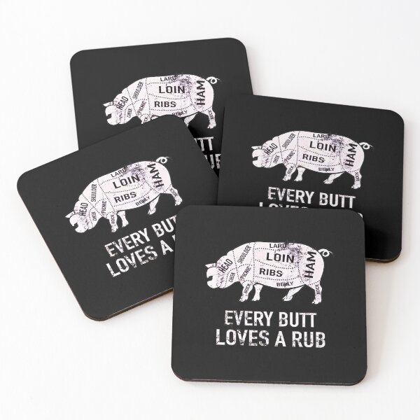 Item preview, Pig Meat Cuts Every Butt Loves A Rub BBQ Grill designed and sold by RogerKa.