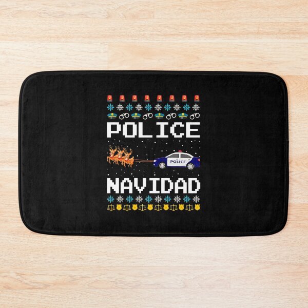 Item preview, Pixel Art Police Navidad Holiday Knit Design designed and sold by RoseMorrison.