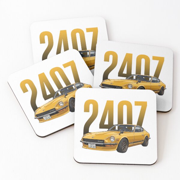 Item preview, Yellow Datsun 240Z Fairlady Z S30 Japanese Classic Sports Car Vector Art designed and sold by Motorline44.