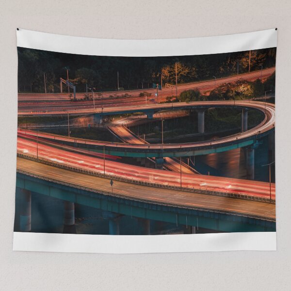Item preview, Curved Highway Loop with Light Trails designed and sold by Nightwindow.