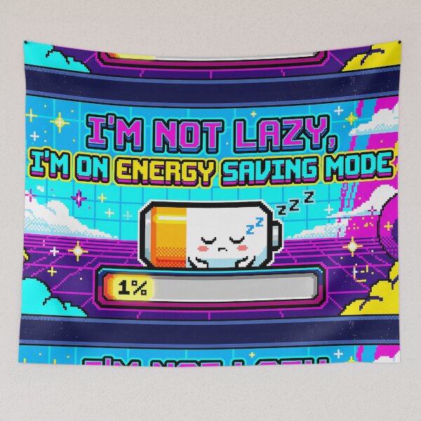 Item preview, Zzz Energy Saving Mode Neon Colors designed and sold by ART ATTACK ZONE.