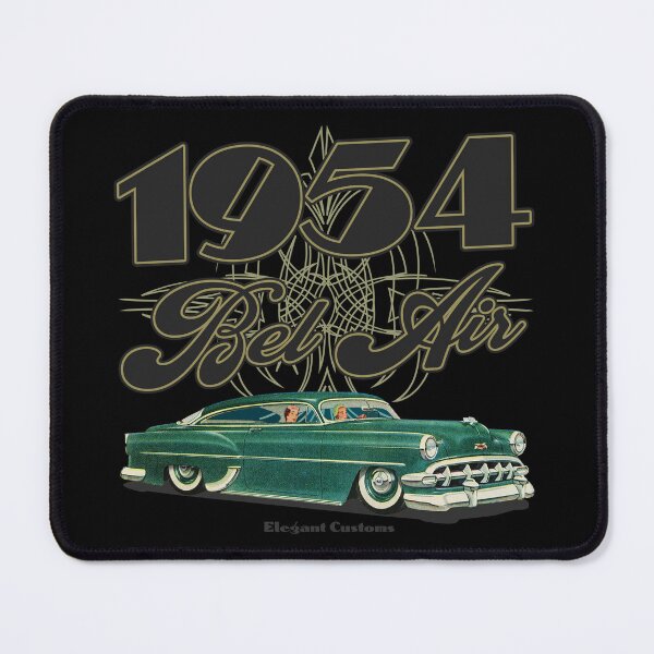 Item preview, 1954 Bel Air Chopped with text - Lowrider, Kustom, Hot Rod, Muscle Car designed and sold by Elegant Customs.