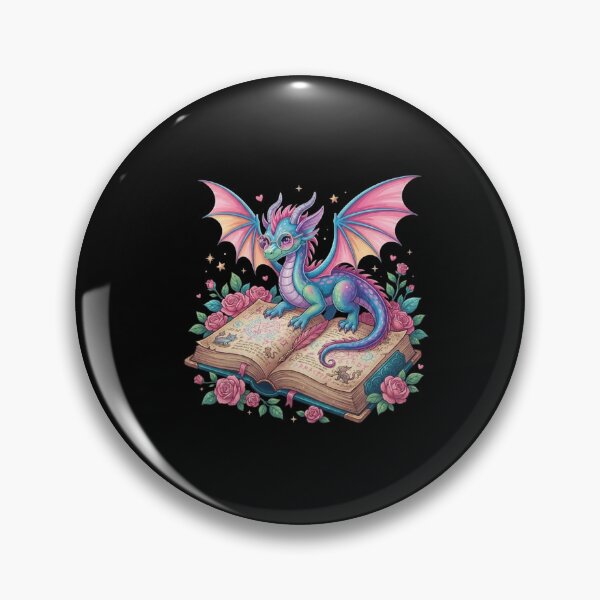 Item preview, Cute Pastel Dragon Reading Magical Book Floral Fantasy Design designed and sold by Ostericaimusa.
