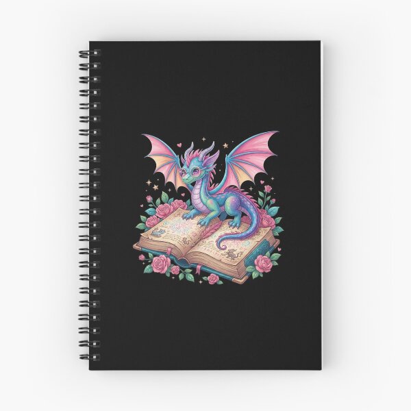 Item preview, Cute Pastel Dragon Reading Magical Book Floral Fantasy Design designed and sold by Ostericaimusa.