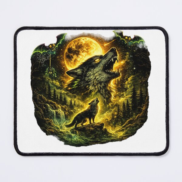 Item preview, Gothic Werewolf Full Moon Halloween Wolf Lover Gift designed and sold by QuiteOrbit.