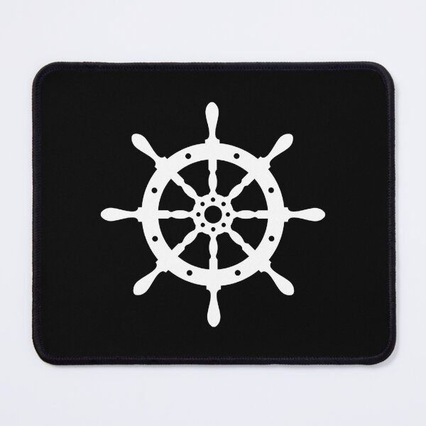 Item preview, White Nautical Ship Wheel Design designed and sold by pattern-archive.
