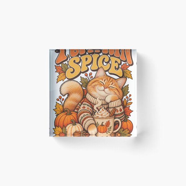 Item preview, Pumpkin Spice Cat – Cozy Autumn Catnaps designed and sold by manszoank.