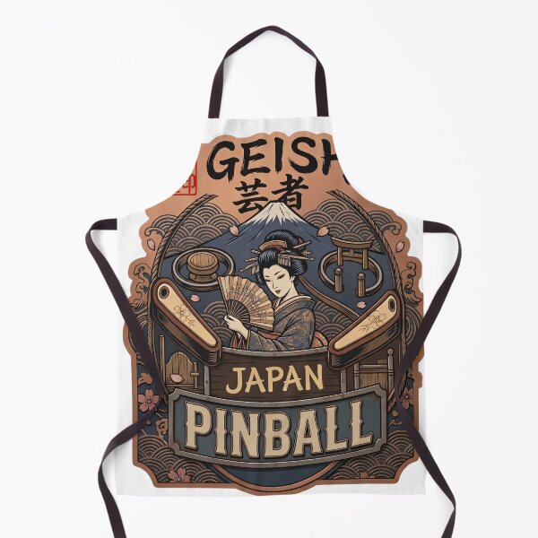 Item preview, Japanese Geisha Pinball Machine Ukiyo-e Vintage Japan Art designed and sold by SakuraJapanArt.