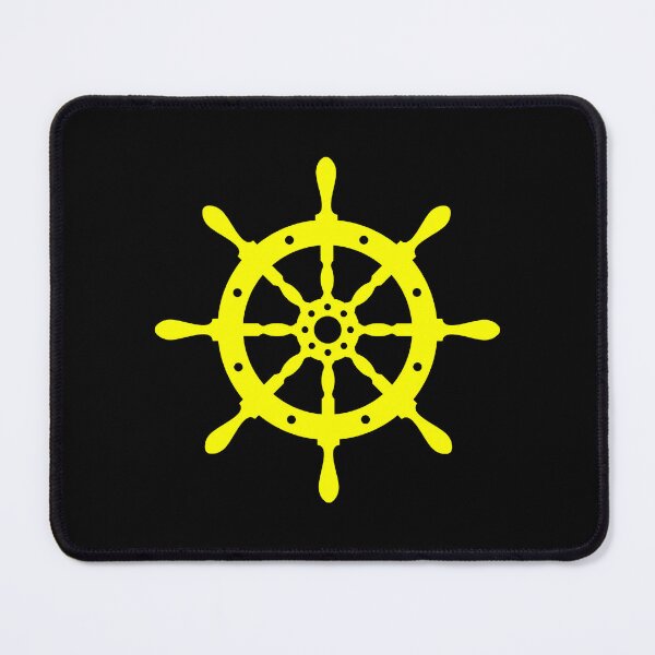 Item preview, Yellow Nautical Ship Wheel Design designed and sold by pattern-archive.