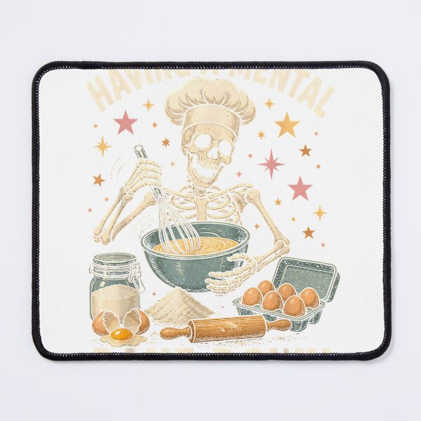 Item preview, Having A Mental Bake Down Funny Mental Health Skeleton T-Shirt designed and sold by fine line.