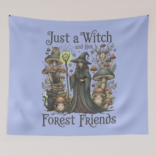 Item preview, Forest Witch Mushroom Owl Black Cat Graphic designed and sold by Exquisite Design Studio „Paculówka”.