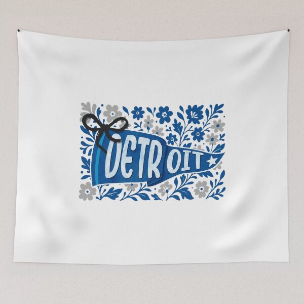 Item preview, Detroit Floral Pennant designed and sold by anayortwine.