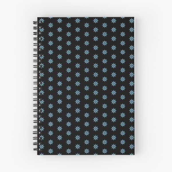 Item preview, Sky Blue Nautical Ship Wheel Design designed and sold by pattern-archive.