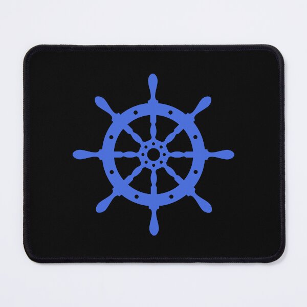 Item preview, Royal Blue Nautical Ship Wheel Design designed and sold by pattern-archive.