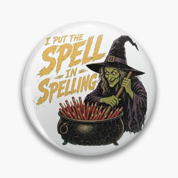 Item preview, I Put The Spell In Spelling Witch Design designed and sold by GrooveAndGlow.