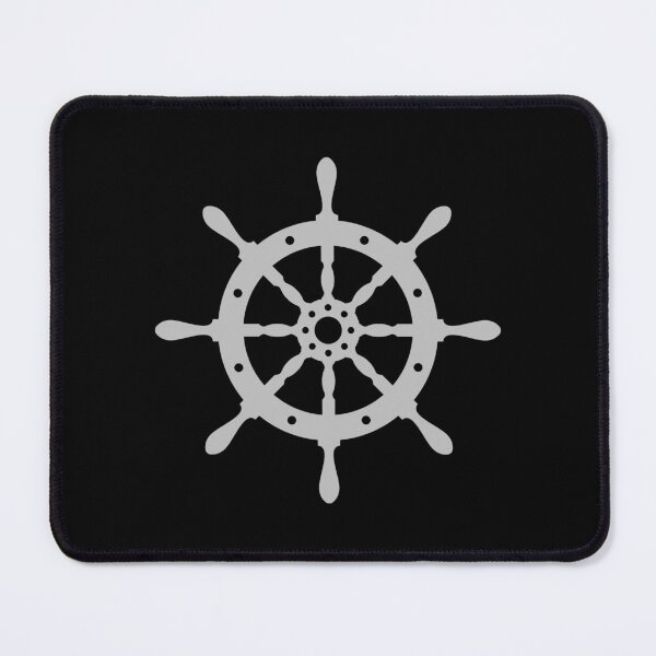 Item preview, Silver Nautical Ship Wheel Design designed and sold by pattern-archive.