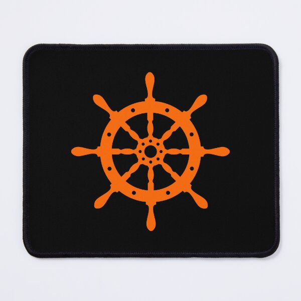 Item preview, Orange Nautical Ship Wheel Design designed and sold by pattern-archive.