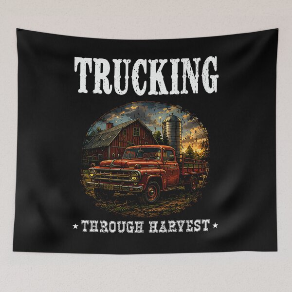 Item preview, Trucking Through Harvest Vintage Red Farm Truck designed and sold by Jt41.