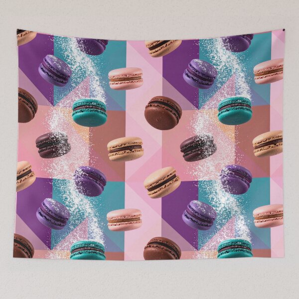 Item preview, Colorful Macarons Geometric Retro Background Pattern designed and sold by angel-cat-22.