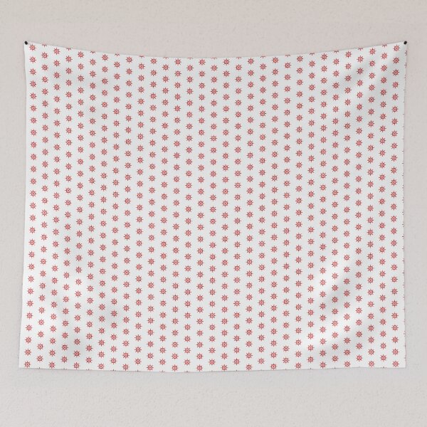Item preview, Red Nautical Ship Wheel Design designed and sold by pattern-archive.