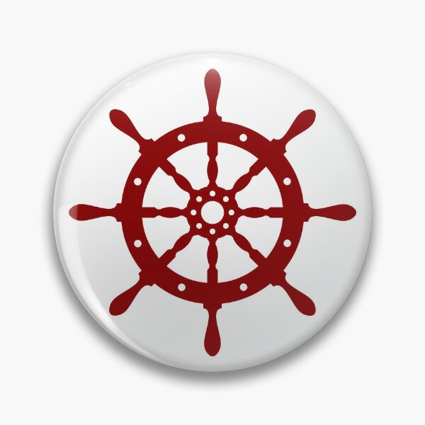 Item preview, Dark Red Nautical Ship Wheel Design designed and sold by pattern-archive.
