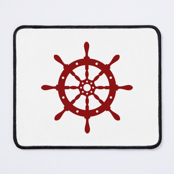 Item preview, Dark Red Nautical Ship Wheel Design designed and sold by pattern-archive.