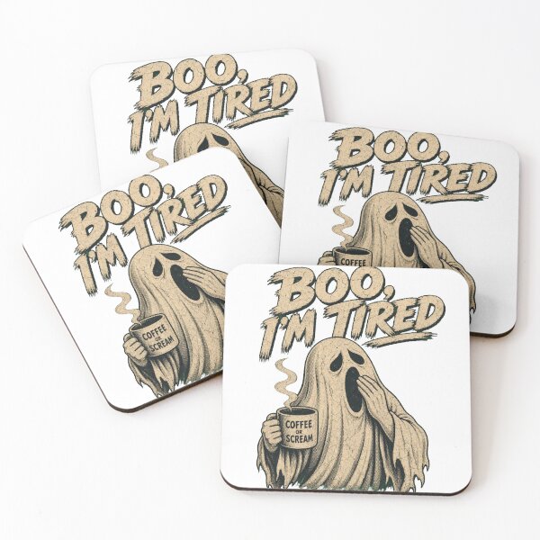 Item preview, Boo I'm Tired Ghost Coffee Design designed and sold by GrooveAndGlow.