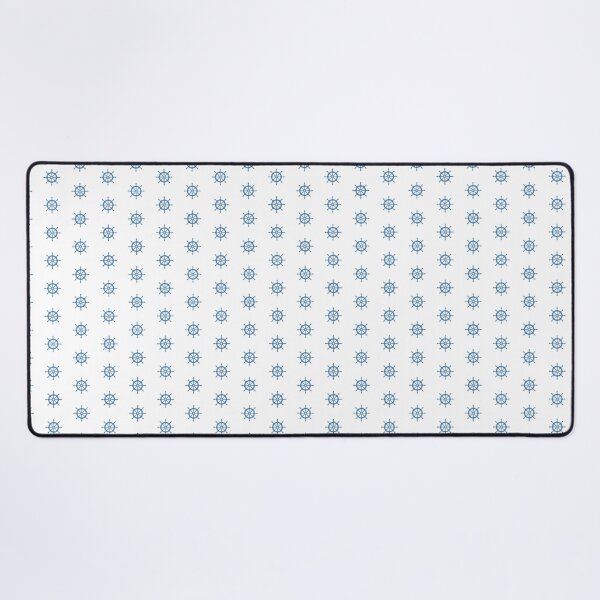 Item preview, Steel Blue Nautical Ship Wheel Design designed and sold by pattern-archive.