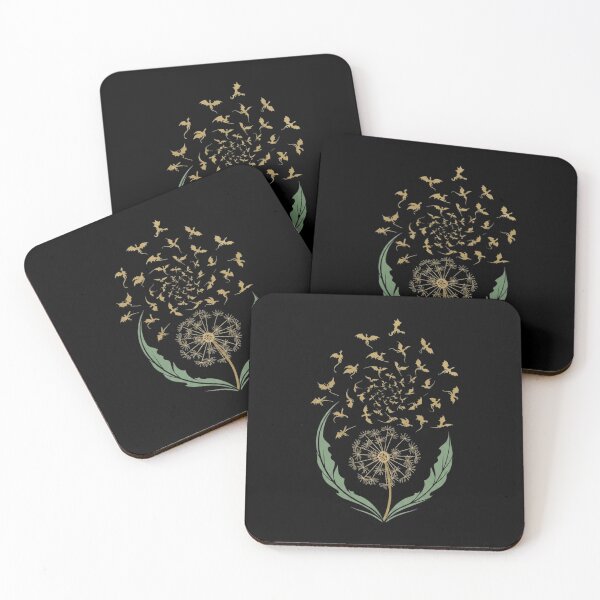 Item preview, Dragon Dandelion Silhouette Nature Fantasy Design designed and sold by Ostericaimusa.